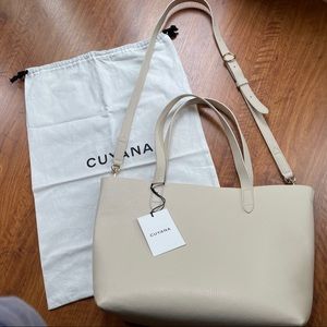 Cuyana small structured tote with crossbody strap